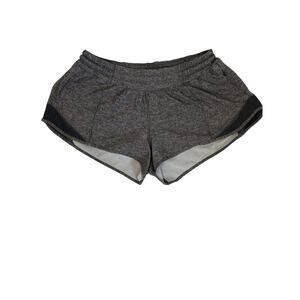 Lululemon Run Speed Short – Heathered Black/Grey – Size 6